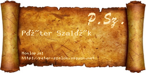 Péter Szalók névjegykártya